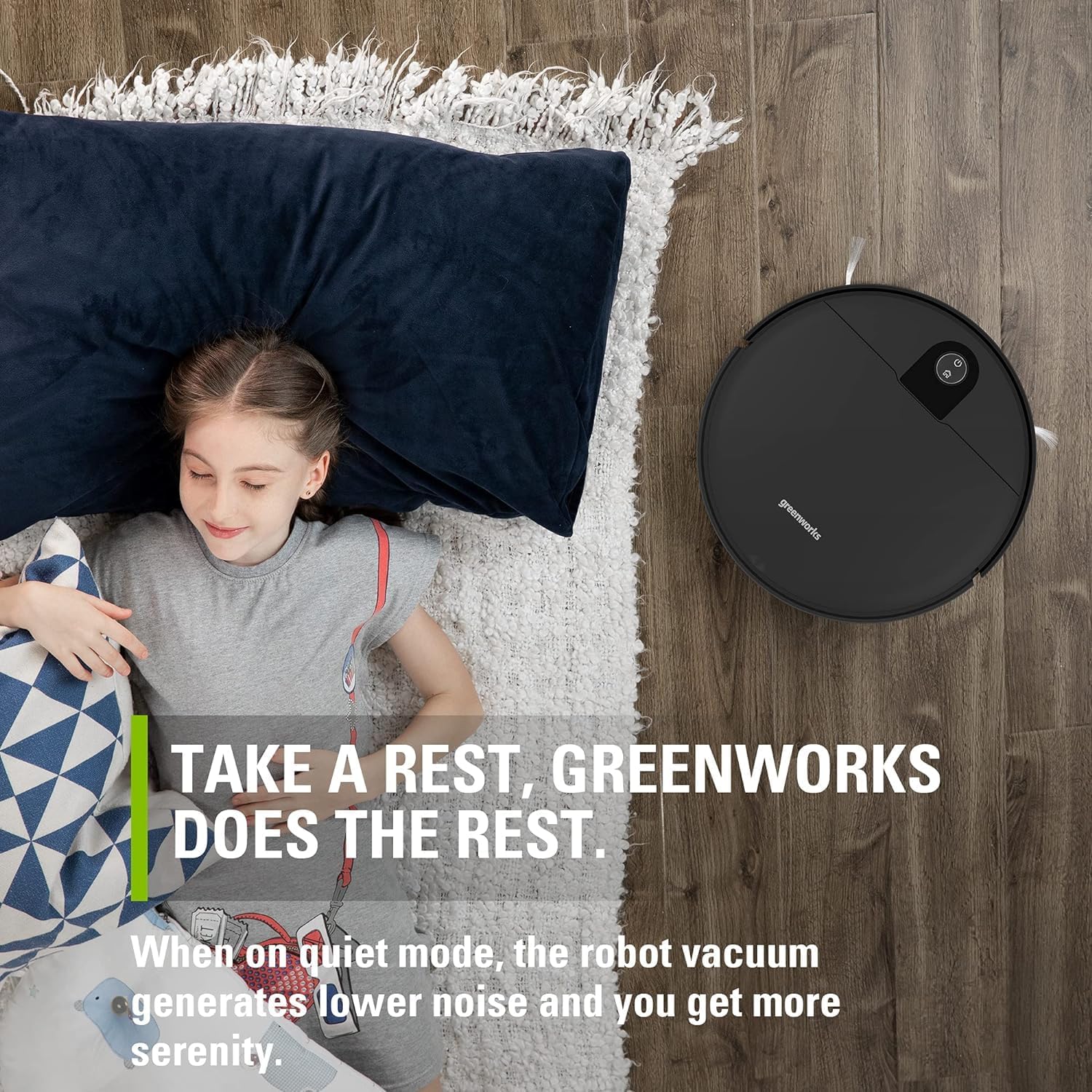 Greenworks GRV-1010 Robotic Vacuum Replacement Edge-Sweeping Brushes, 2-Pack,White