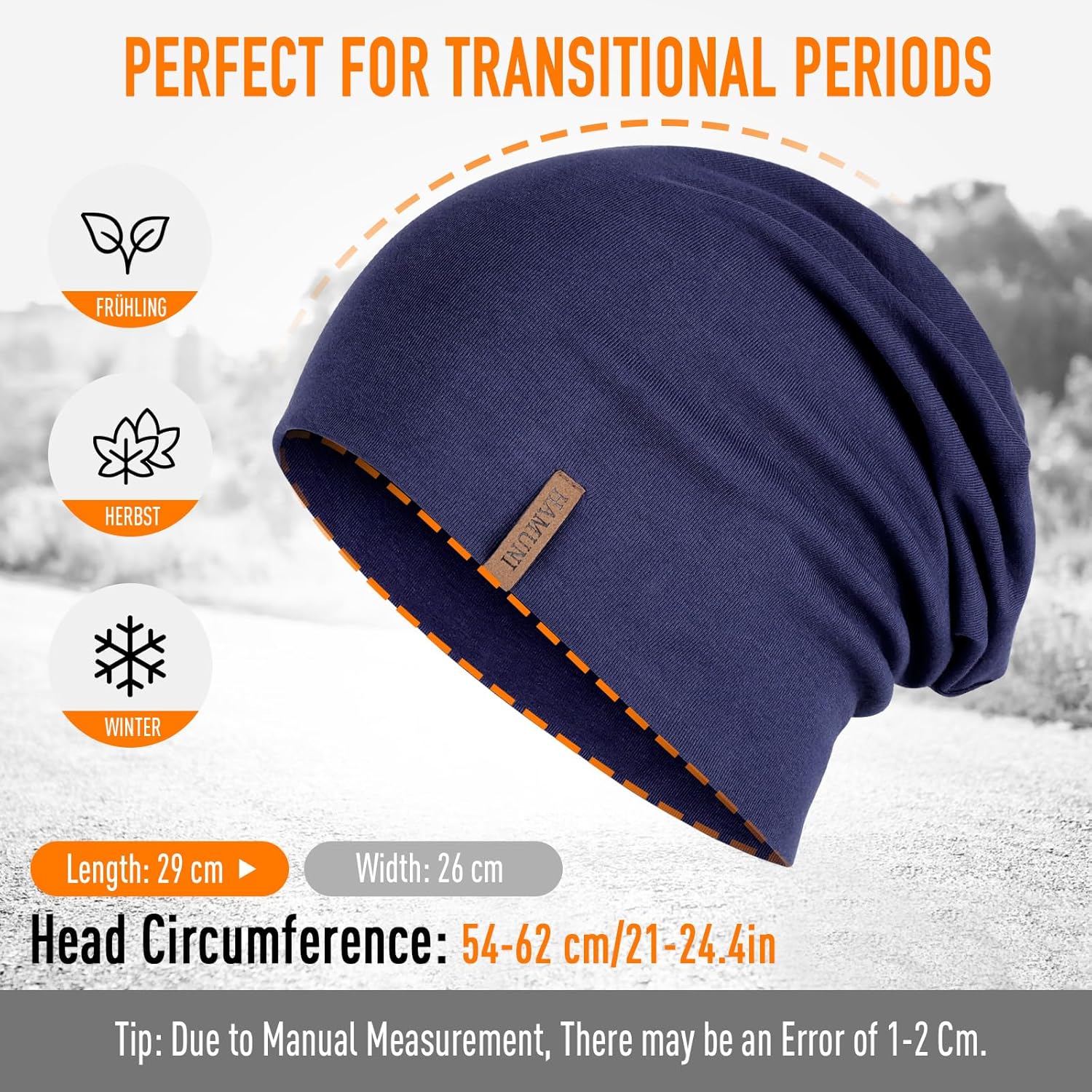 Slouchy Beanie for Women Cotton Beanies Hats Men Lightweight Soft Chemo Headwear Warm Skull Cap for All Seasons - Image 6