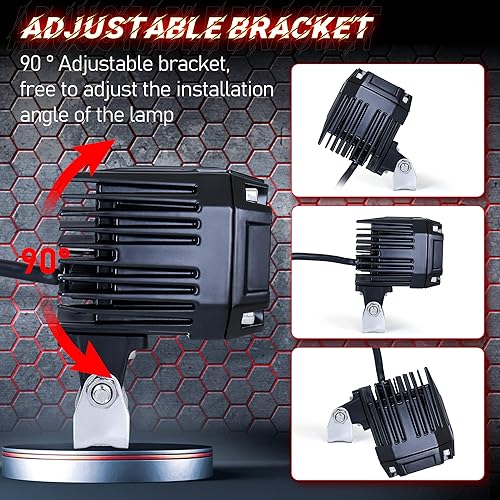 Miniatura 3 de eTzone Luz LED para carretilla elevadora, luz de seguridad para carretilla elevadora de línea recta, color rojo, 10 W, 10 a 80 V, luz de advertencia