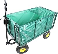 Vista 9 de Con un remolque de cuatro ruedas con un lado desmontable de doble cubierta, el coche de red multifuncional de acero resistente se puede utilizar