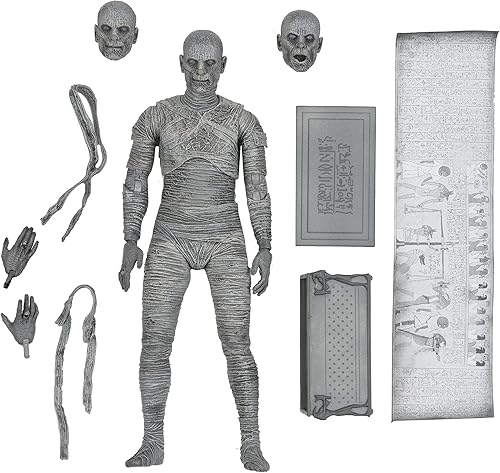 NECA Universal Monsters Mummy 7IN Ultimate AF Negro y Blanco VER