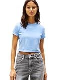 Women's Crop Top with Tonal Flag Logo Detail