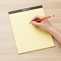 Vista 7 de Yaxa Basics Bloc de notas de escritura con rayas anchas de 50 hojas, 8.5 x 11.75 pulgadas, paquete de 12, 600 hojas perforadas, canario