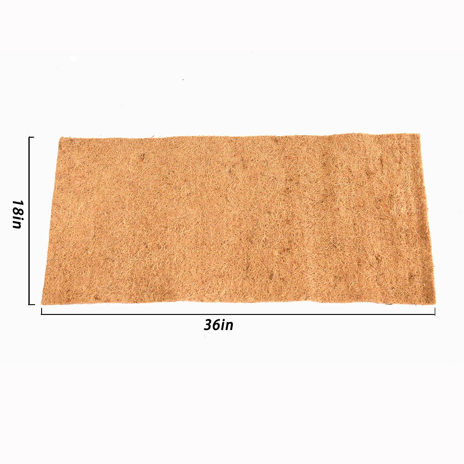 Alfombra de reptil de fibra de coco natural, 36 x 18 pulgadas, alfombra de tortuga para forro de terrario de mascotas, suministros de cama de reptiles para lagarto, serpiente, camaleón,