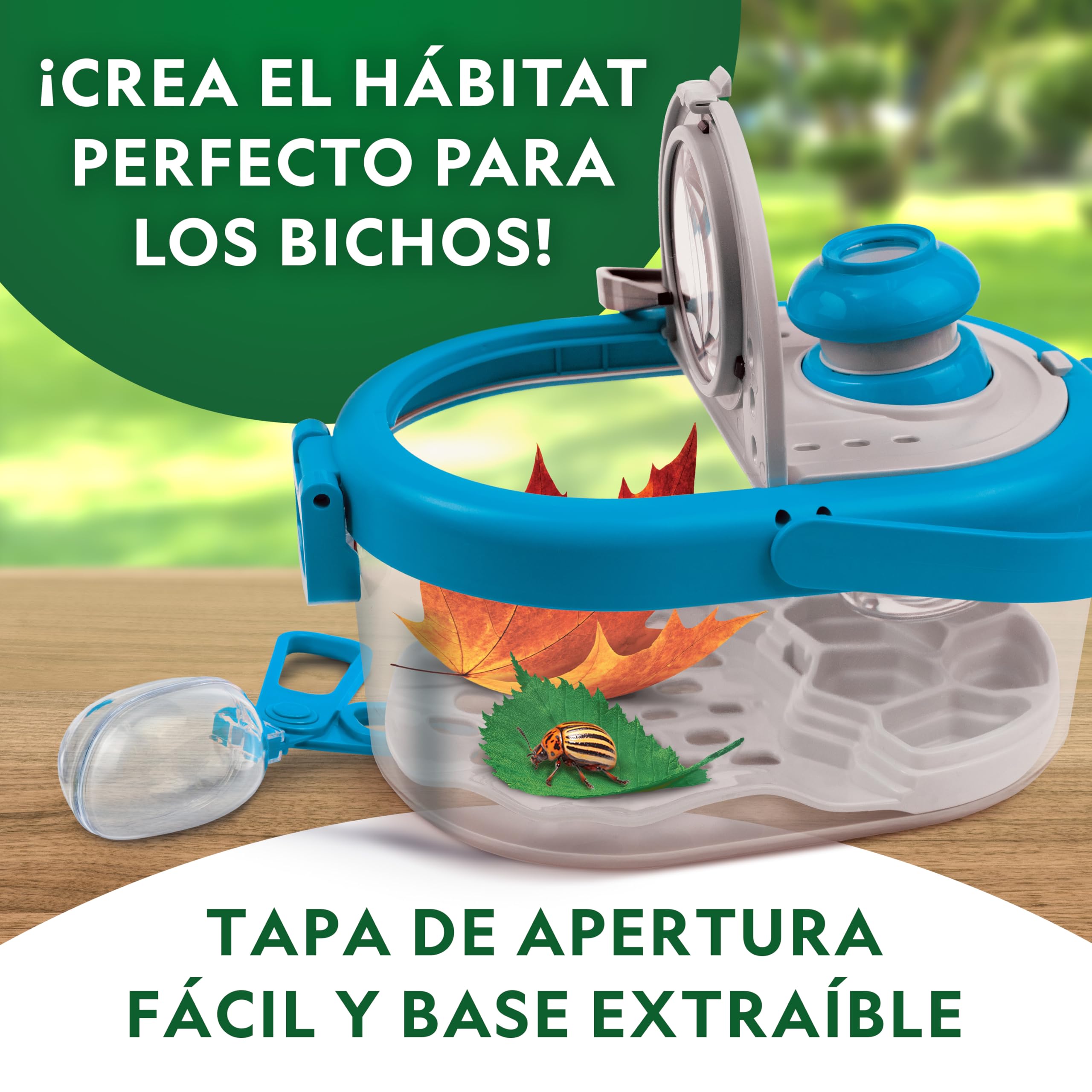 National Geographic Kit de Captura de Insectos para niños – Set de exploración con Red, hábitat con Lupa, Pinzas y más