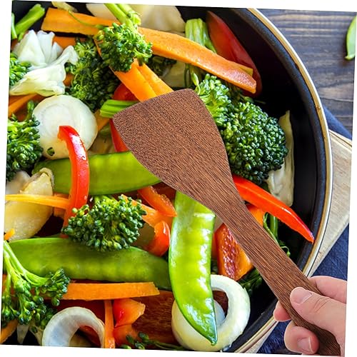 Miniatura 3 de Juego de utensilios de cocina de madera de 5 piezas para utensilios de cocina antiadherentes, cuchara de sopa de mango largo, práctica pala de