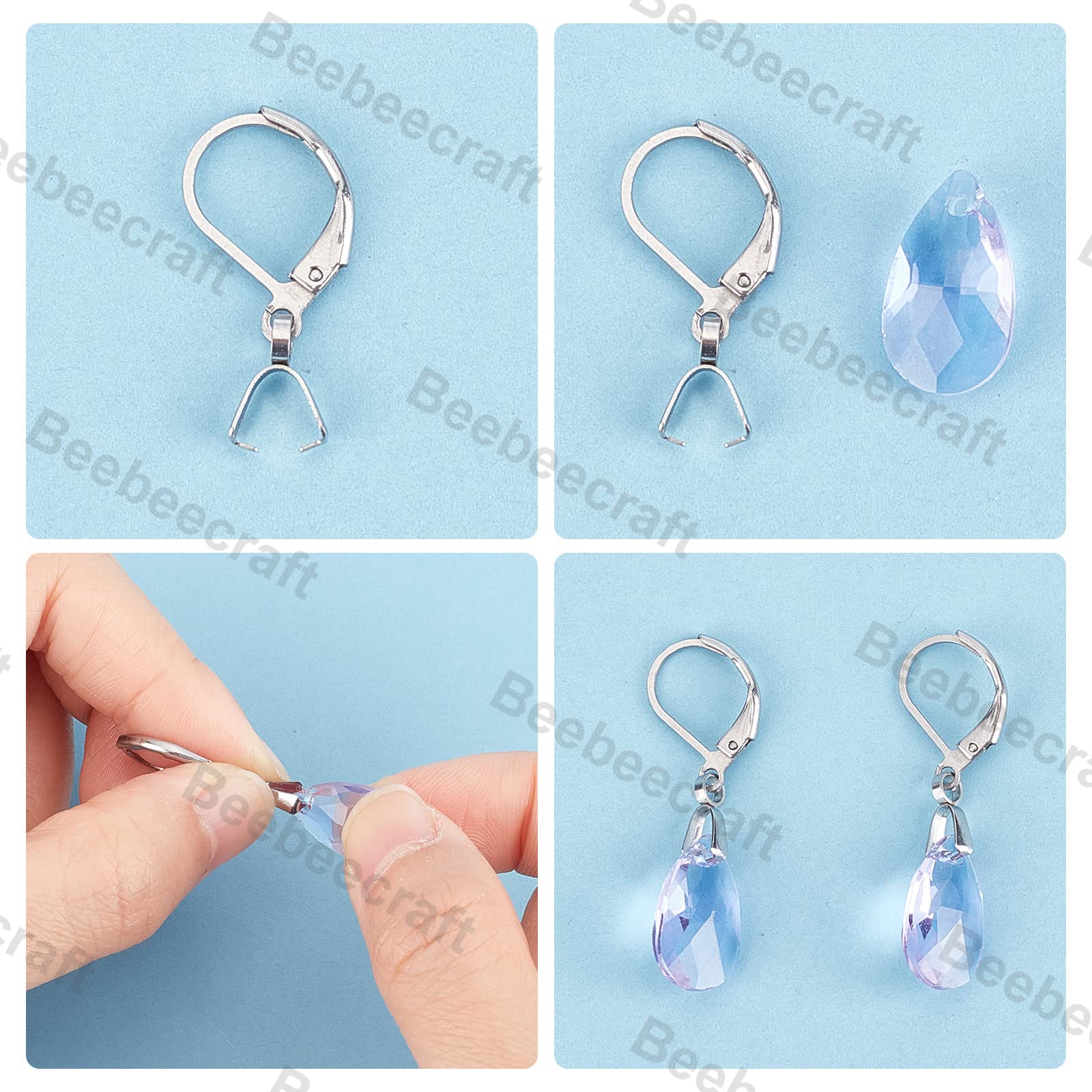 Earring Findings 50pcs/lot Hypoallergenic Earring Hooks French