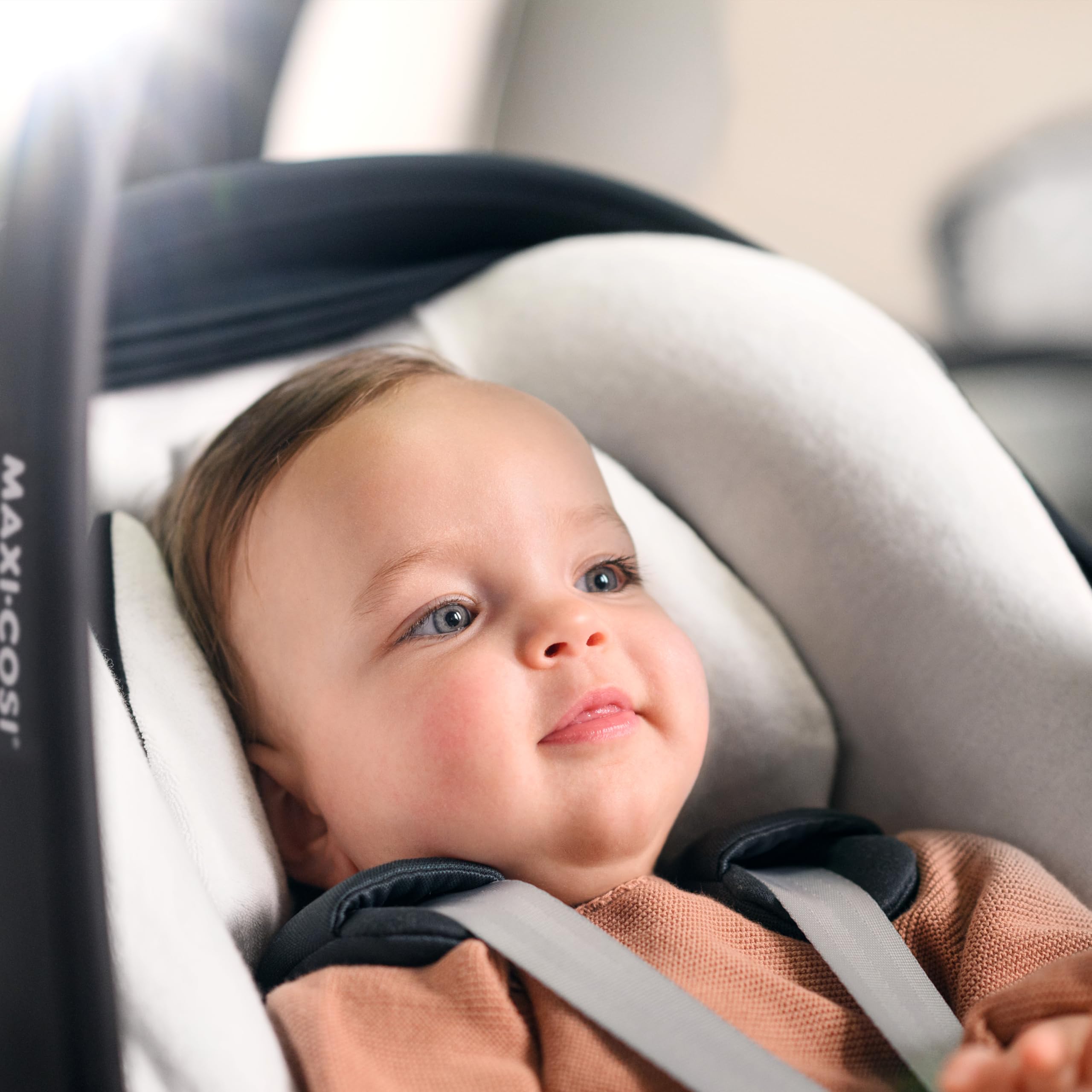 Maxi-Cosi housse d'été en coton biologique pour Pebble 360, Housse pour siège auto bébé, Matière respirante qui absorbe l'humidité, Lavable en machine, Coton durable, Blanc naturel