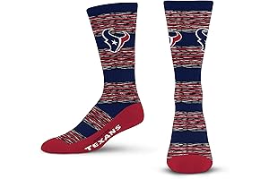 For Bare Feet Men's RMC Multi Stripe Crew Sock NFL: Texans Socks