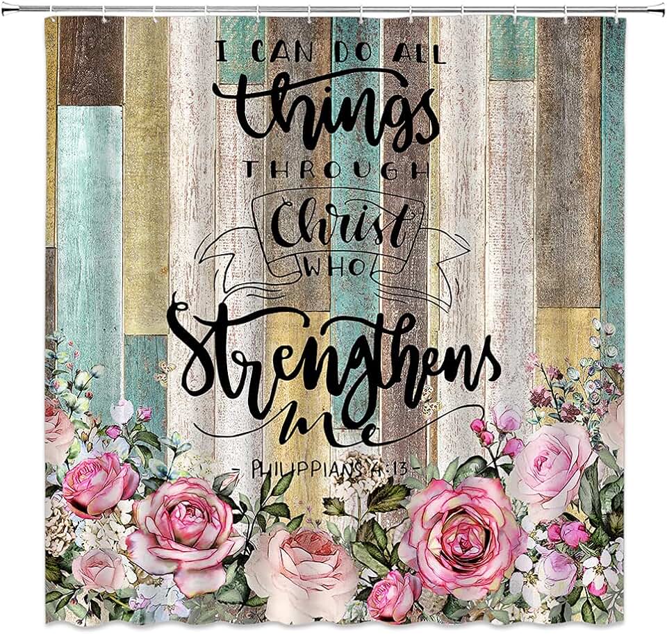 bible verse shower curtain