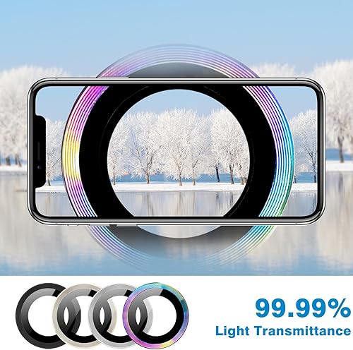 Miniatura 10 de Compatible con iPhone 15 ProiPhone 15 Pro Max, protector de lente antiarañazos, protector de lente de vidrio templado 9H, protector de pantalla de