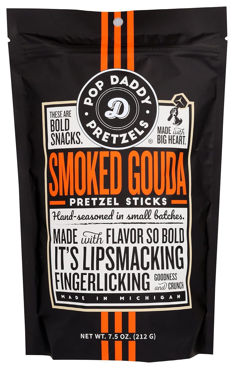 Pop Daddy Popcorn & Pretzels Smoked Gouda Seasoned Pretzel
