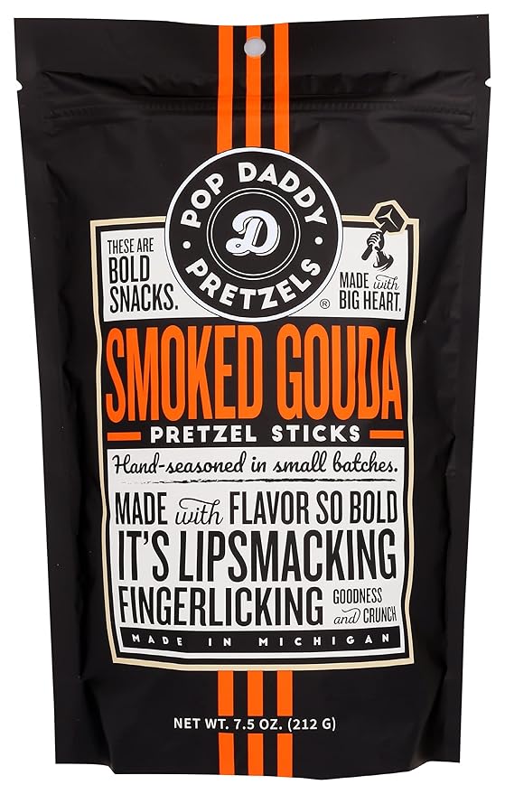Pop Daddy Popcorn & Pretzels Smoked Gouda Seasoned Pretzel