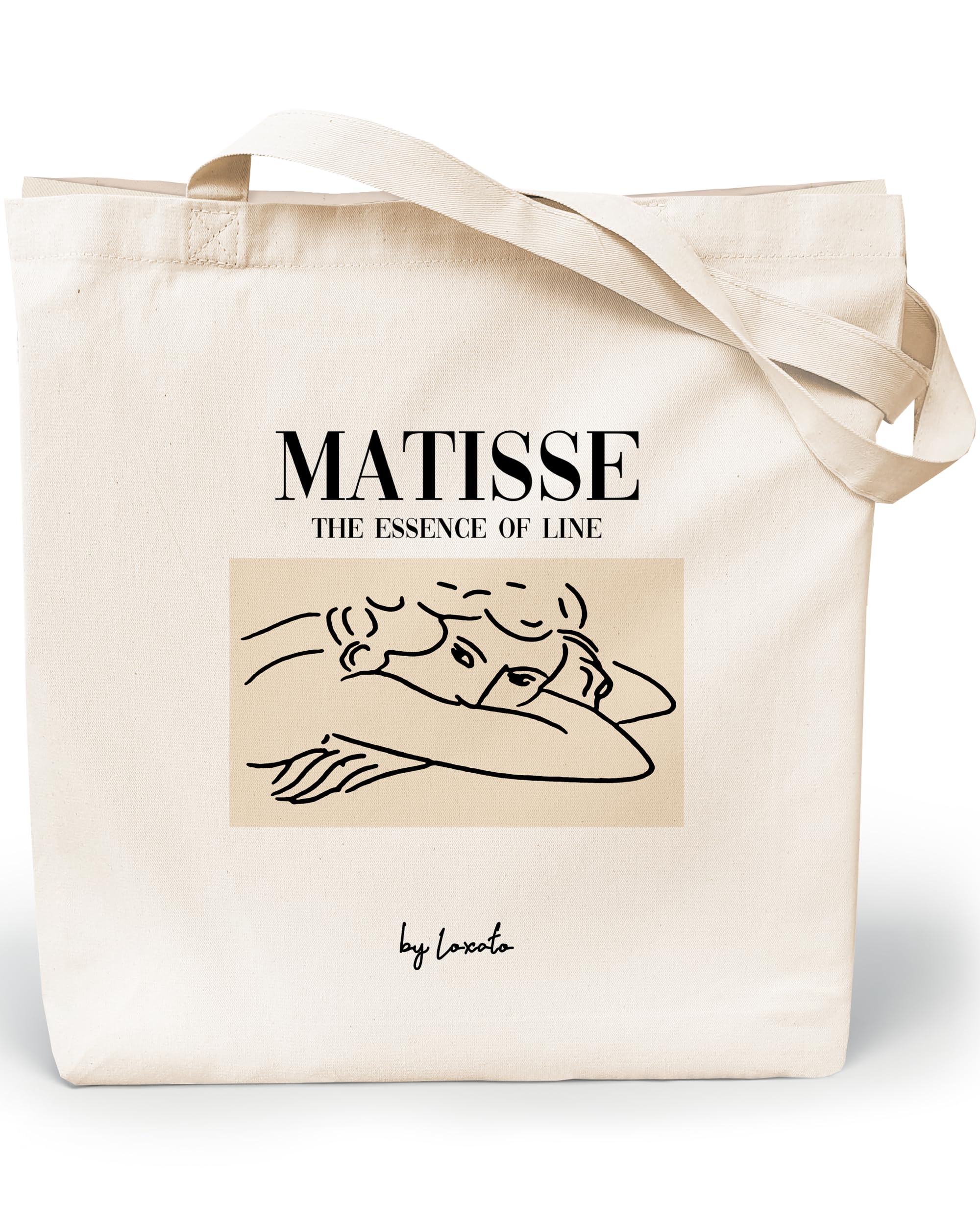 Bolsa Tela Tote Bag - Bolsos Bandolera Mujer - Bolsas de Algodón Natural 100% Reutilizables - Extra Ancho 8cm Asas Largas 70cm 220 gr/m2 - Bolsas de Tela Bonitas — view 24