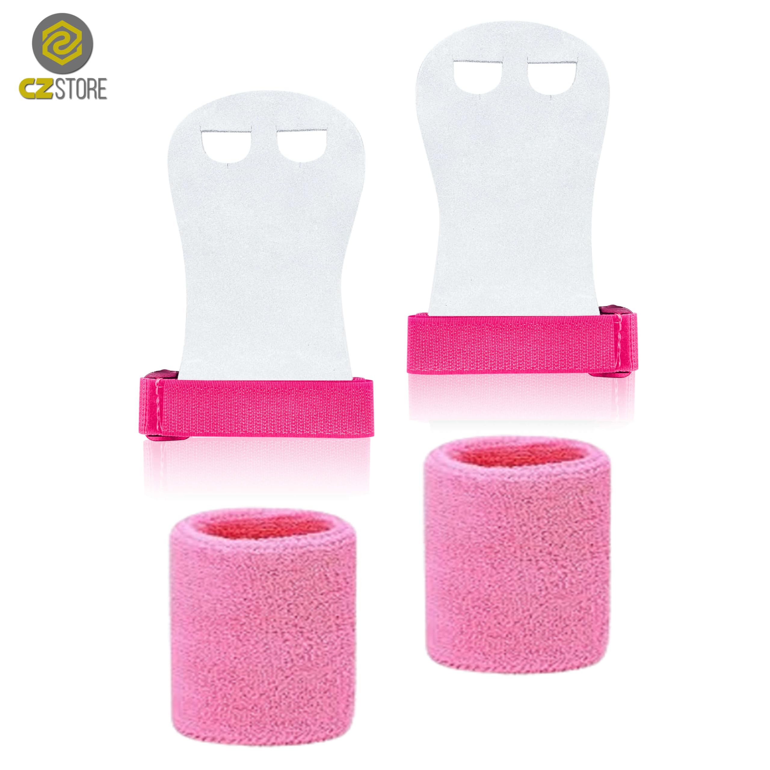 Guanti da Ginnastica in Pelle NERO/GRIGIO M - Paracalli Allenamento Fitness Protezione Mani e Polsi