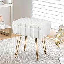 Cadeira para Penteadeira, Cadeira Penteadeira, Cadeira de Penteadeira, Cadeira para Quarto, Cadeira Quarto, Banquinho Pequeno para Sala de Maquiagem, Descanso de Pés Multifuncional