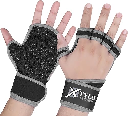 Miniatura 9 de Xtylo Int Workout Gloves for Men & Women Weight Lifting Gloves with Wrist Support, Full Palm Protection, Non-Slip Grip–Gym,Training, Rowing,