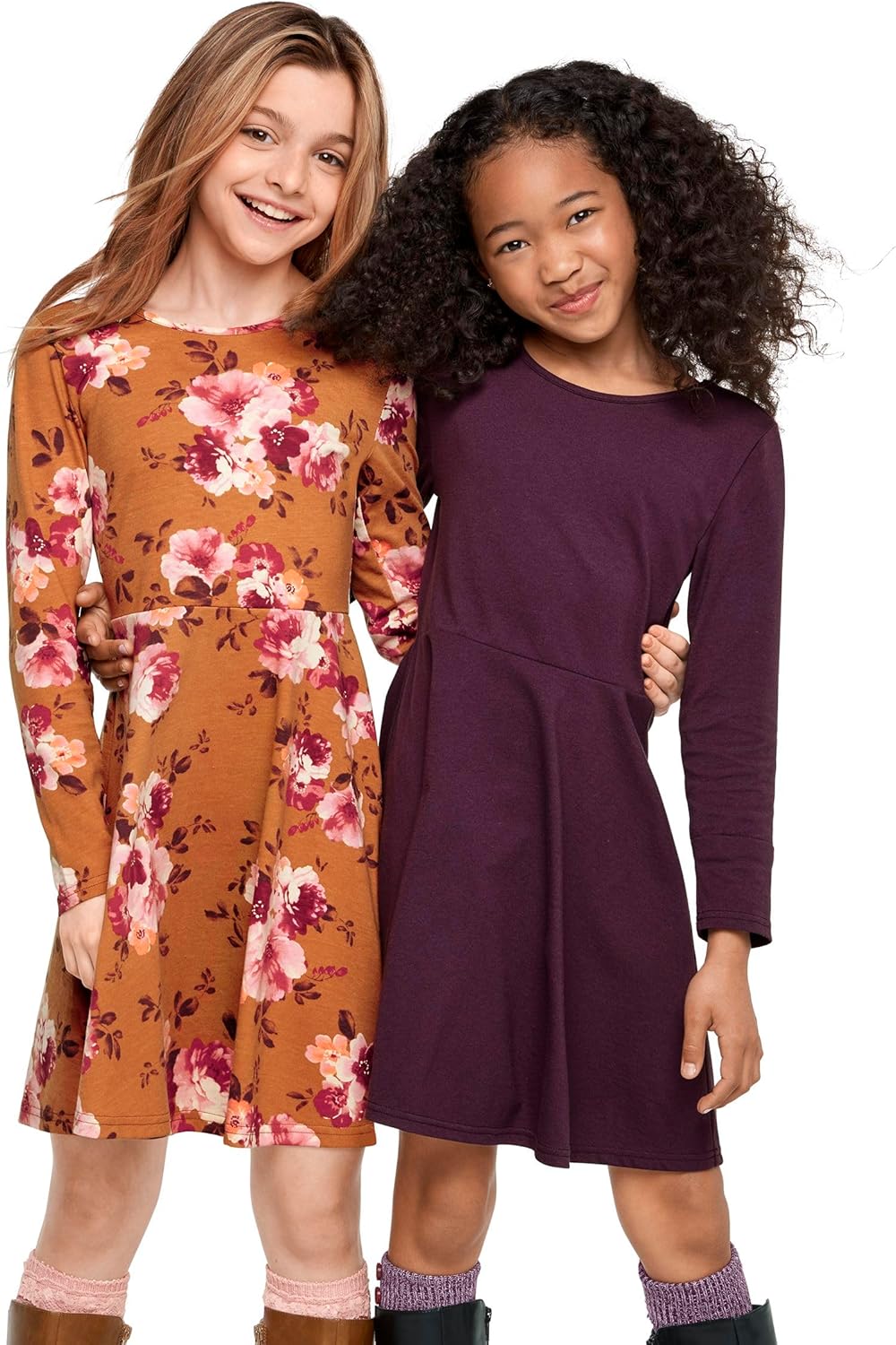 The Children's Place Girls Printed Skater Dress, Long Sleeve - Image 2
