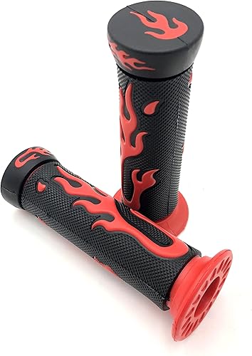 Miniatura 3 de HTTMT XH4067-RED-22 ATV Watercrafts Flame Gel Grips Red Quad 78 pulgadas ambos lados