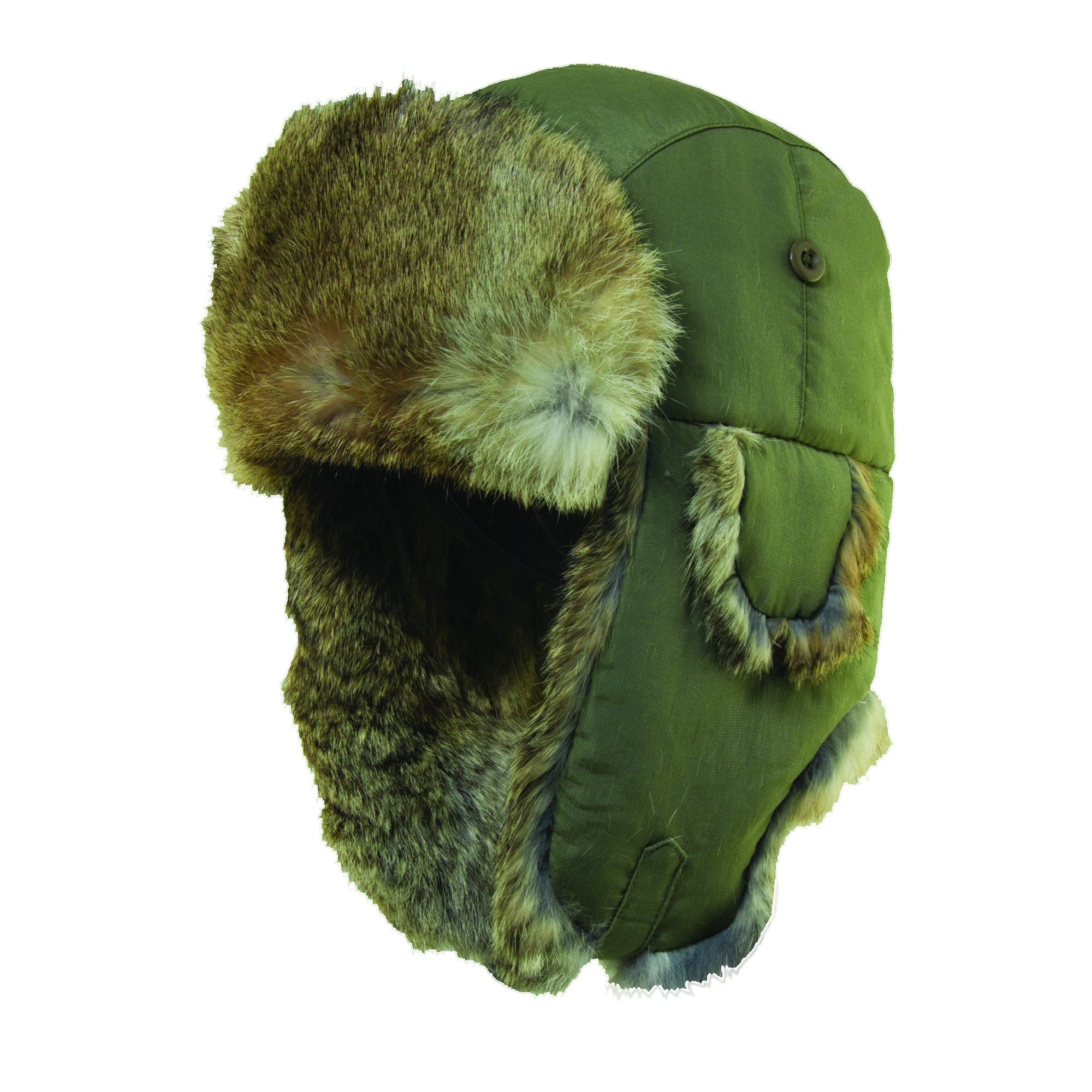 Dorfman PacificWoolrich Men Supplex Fur Tropper Hat,Green,S