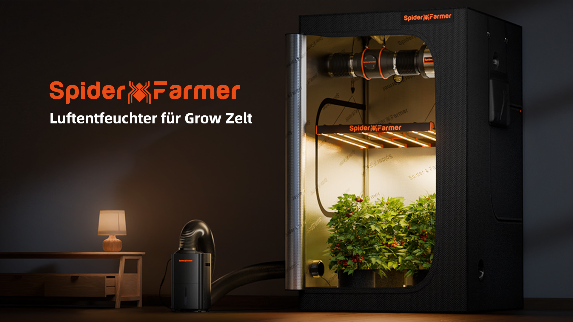 SPIDER FARMER Luftentfeuchter, 12L Pflanzenentfeuchter mit  Feuchtigkeitsregelung, APP-Steuerung, 24H Timer Funktion fr Grow-Zelt,  luftentfeuchter elektrisch fr Indoor-Garten,Wohnung & Keller : Amazon.de:  Kche, Haushalt & Wohnen