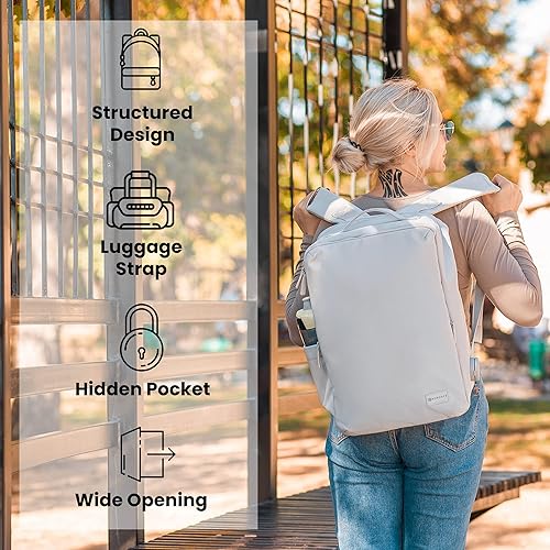 Miniatura 3 de Nordace Laval - Mochila para laptop con puerto de carga USB, resistente al agua, mochila diaria para laptop para negocios y trabajo, 15.6 pulgadas,