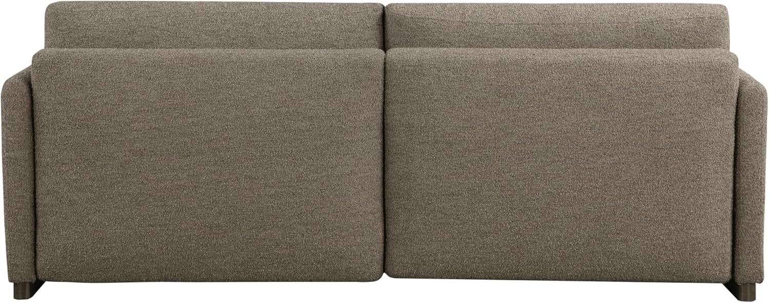 Serta Vail 86" Convertible Sleeper Sofa, Queen Size, Wall-Hugging Dreamglide Mechanism, Dreamcoil Comfort, Boucle Fabric, Brown