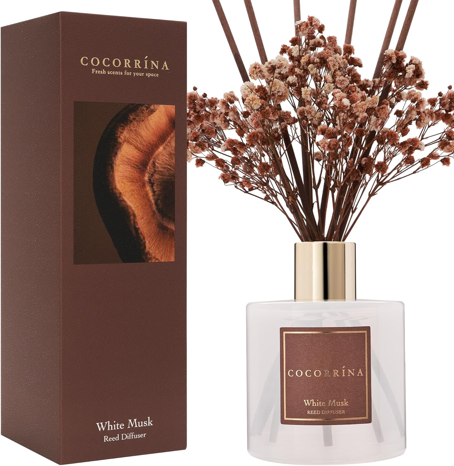 COCORRÍNA Reed Diffuser White Musk Scented Diffuser with