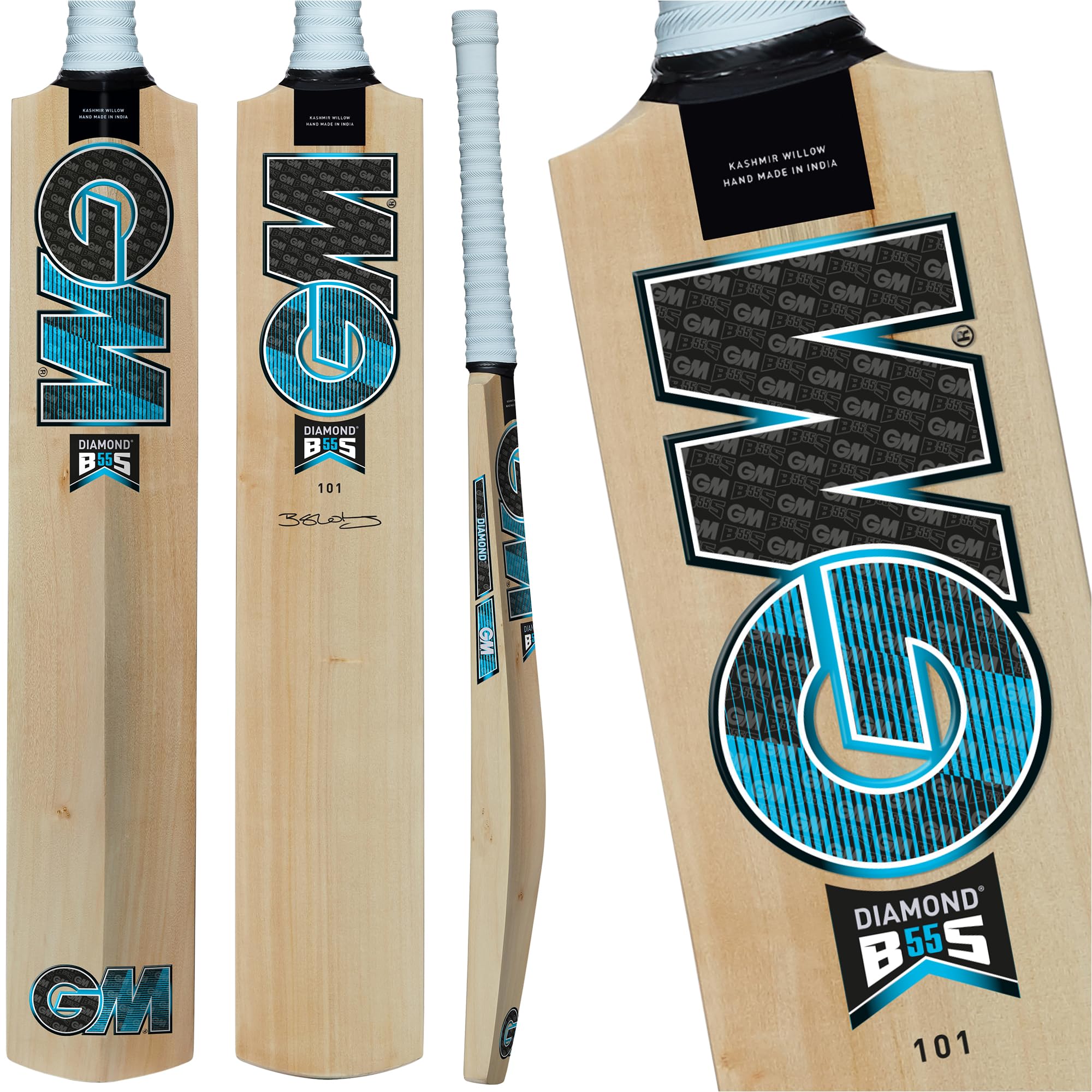 GM | Ben Stokes Diamond 606 English Willow Cricket Bat | DXM, ToeTek and NOW! | Size 6 Suitable for Players 157-163cm / 5' 2" - 5' 4" | Gunn & Moore