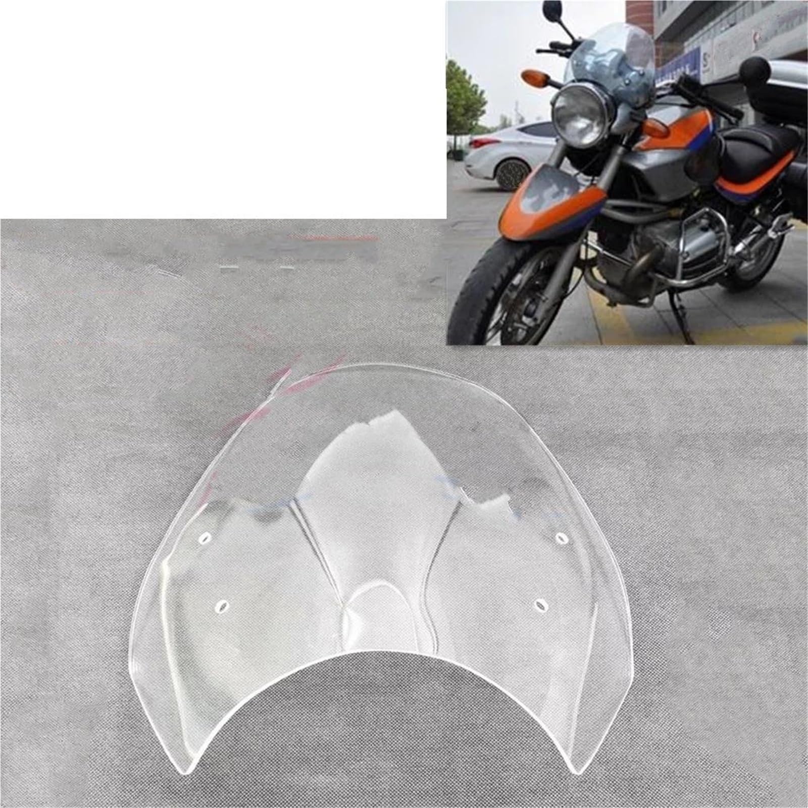 Estensione Deflettori Parabrezza Per Moto Per BMW R1150R 2000-2005 Visiera Wind Touring, Anteriore In Vetro, Spoiler Per Carenatura Antivento Deflettori(Trasparente)