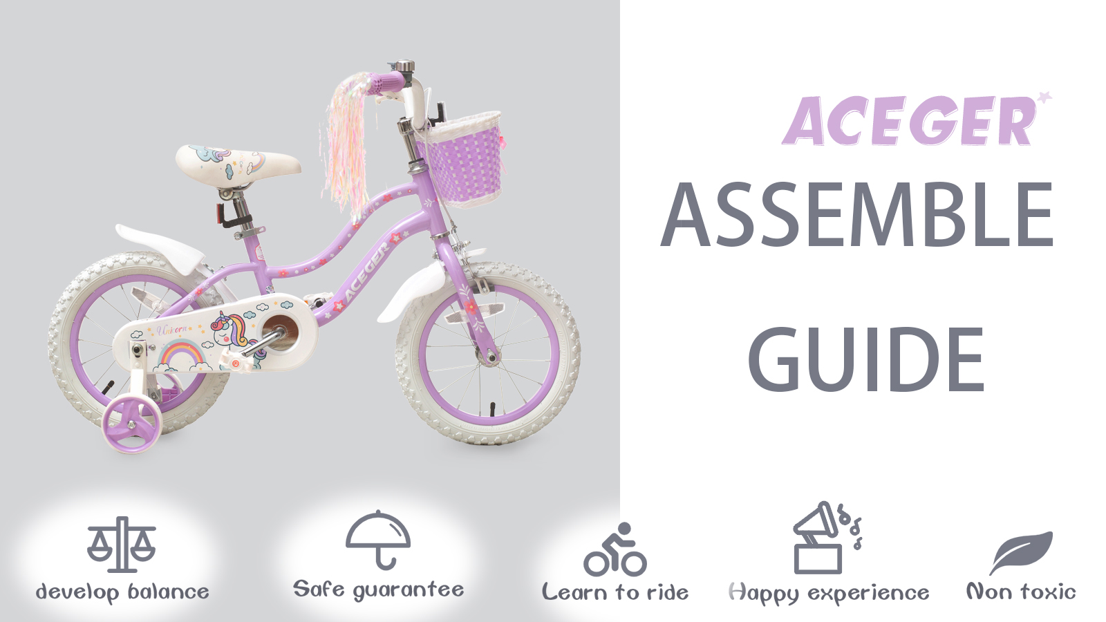 Amazon.com : Bixike Princess Style Girls Bike with Basket for 2-13