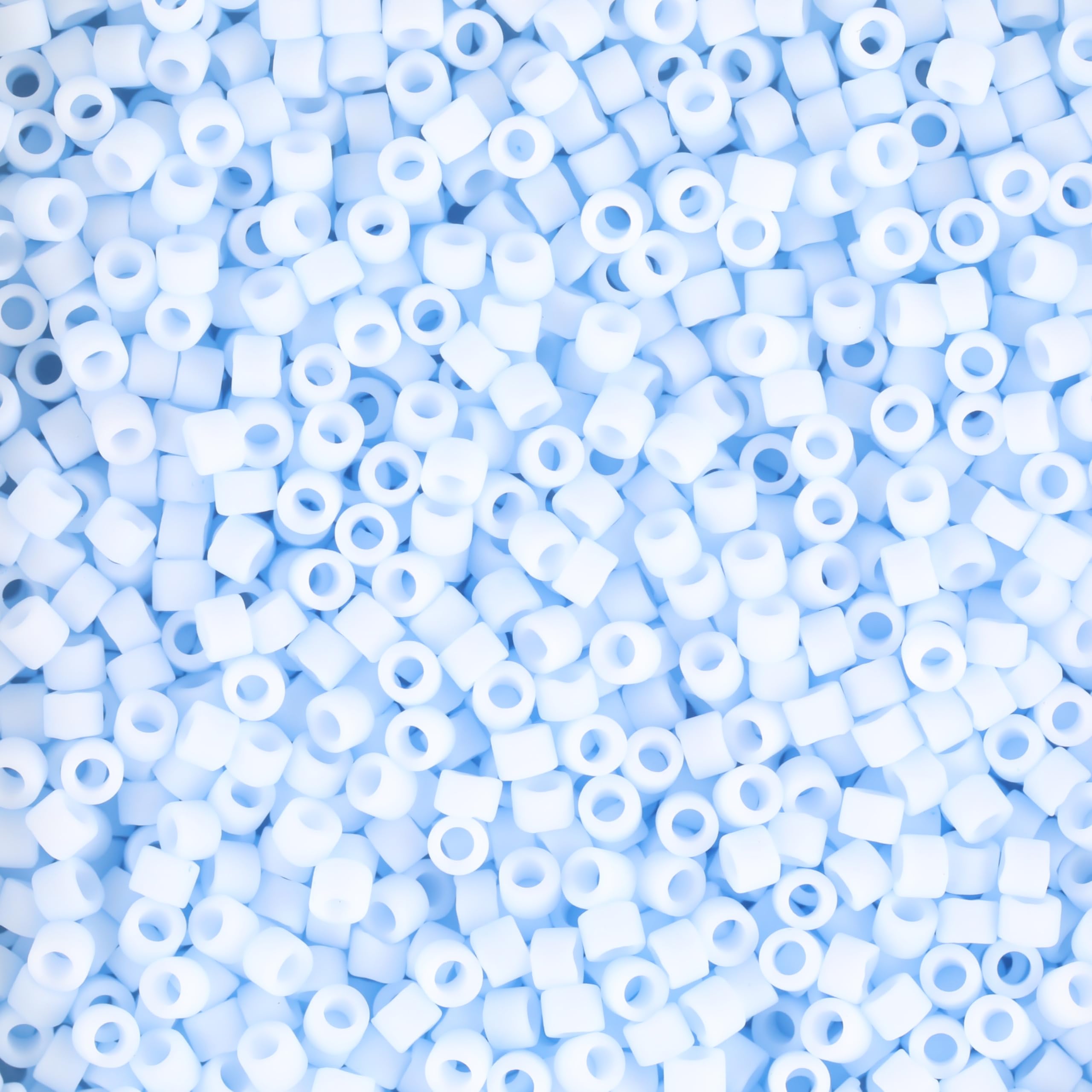 Miyuki Glass Delica Beads Matte Opaque Light Sky Blue 7.2 g Size 11