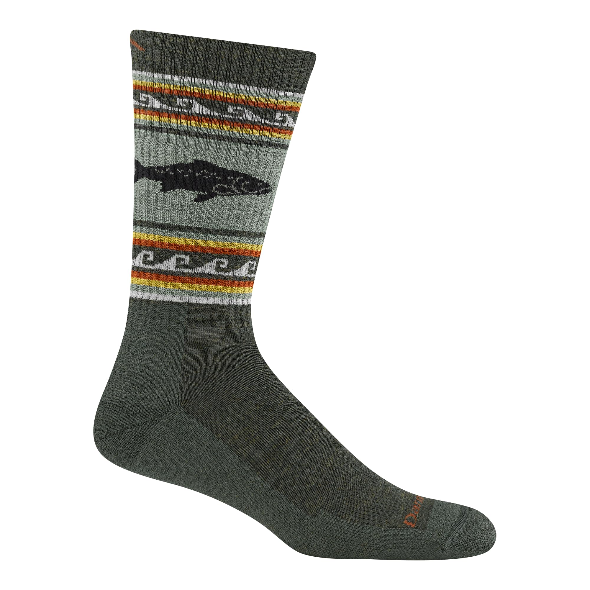 Darn Tough Vermont Men's Vangrizzle Boot Cushion Hike Socks (1980) | 64% Merino Wool, True Seamless Toe, cushion underfoot, keeps feet dry, all-weather, pairs with hiking boots, Vermont USA
