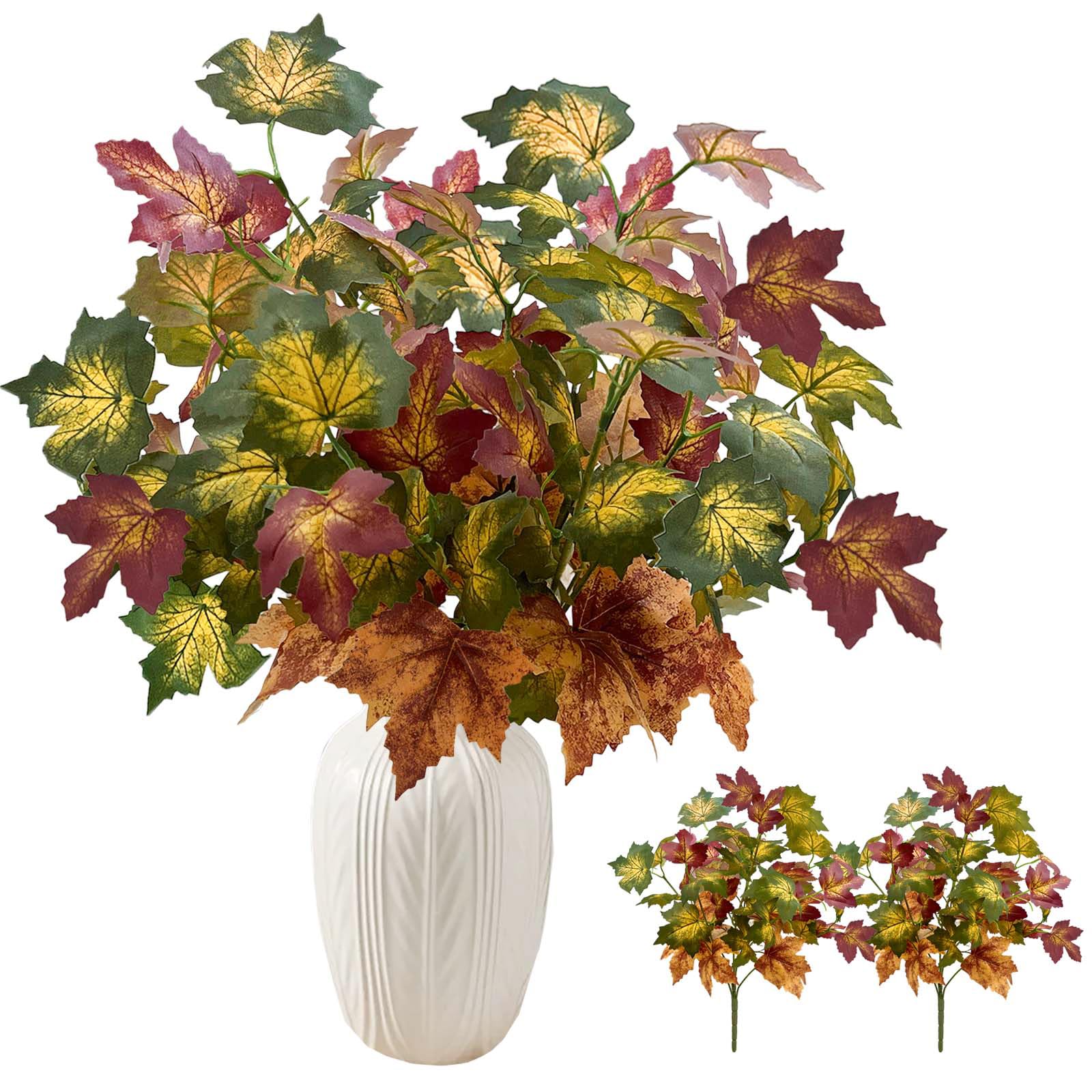 Feuilles d'érable artificielles pour votre décoration de table de Thanksgiving et Halloween