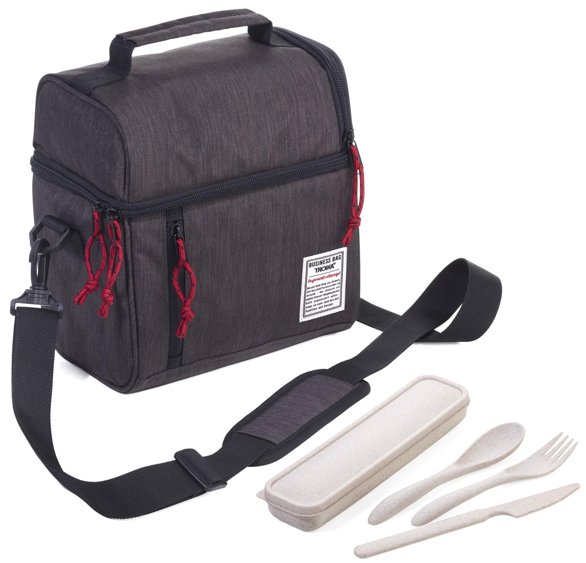 Troika Unisex – Business Lunch Cooler torba izolacyjna dla dorosłych, kolor szary, 240 x 225 x 140 mm