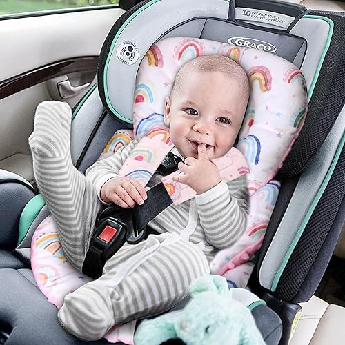 Miniatura 2 de Inserto para Asiento de Coche Infantil, Soporte de Cabeza para Asiento de Coche para Bebé Niñas Niños, Cojín Suave y Reversible para Asiento de Arco