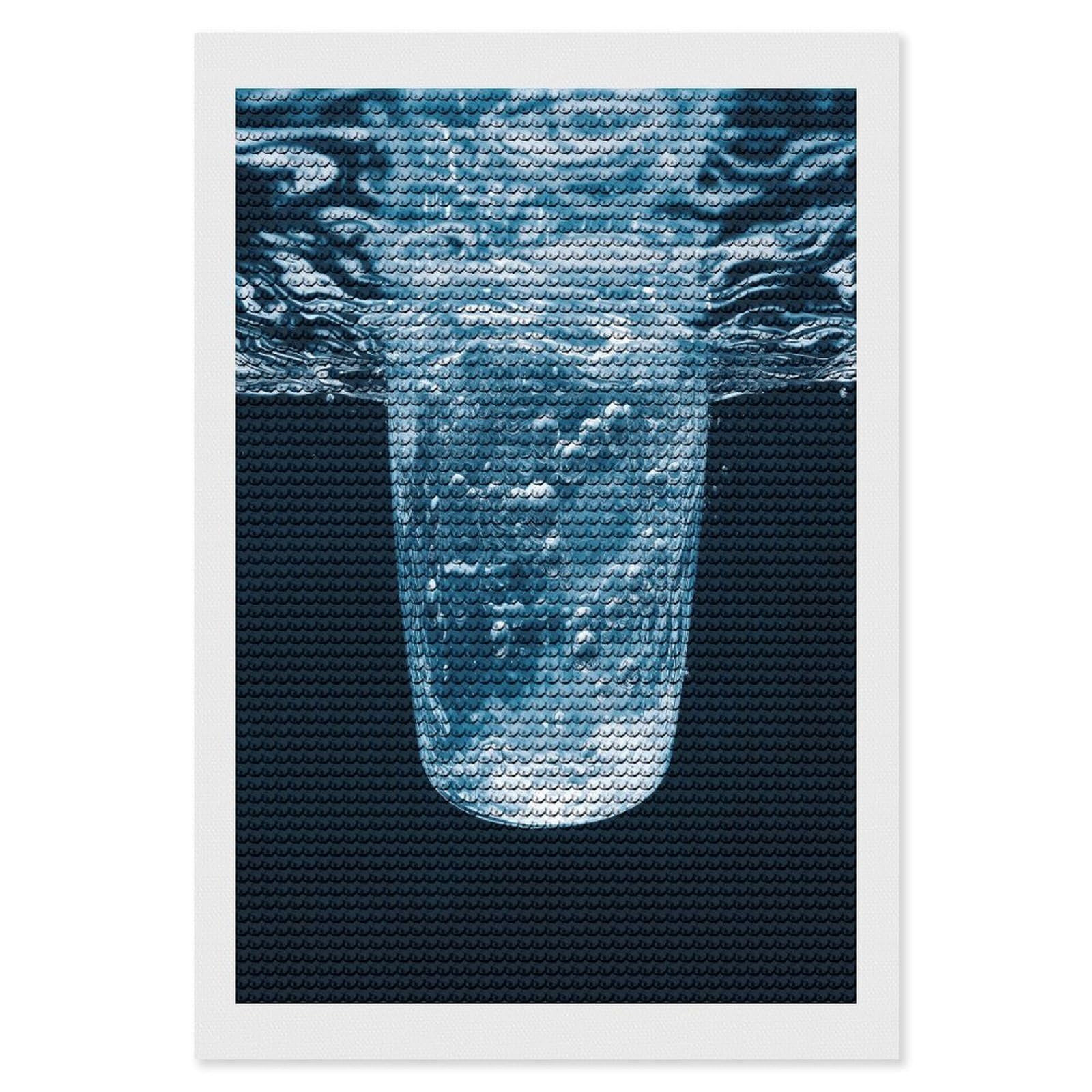 FekiLoot Water Diamond Painting Kits for Adults Round Paint with Diamonds Pictures Gem Art Painting Kits Personalized Diamond Art Full Drill for Beginners Home Wall Decor