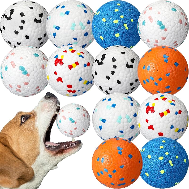 Jenaai 12 Unidades Bolas de Perro para Pelotas de Tenis Masticadoras Agresivas 2.9 Pulgadas Juguetes Flotantes Duraderos e Indestructibles Juguetes Interactivos para Perros para Perros y Cachorros Pequeños Medianos Grandes (Color Novedoso)