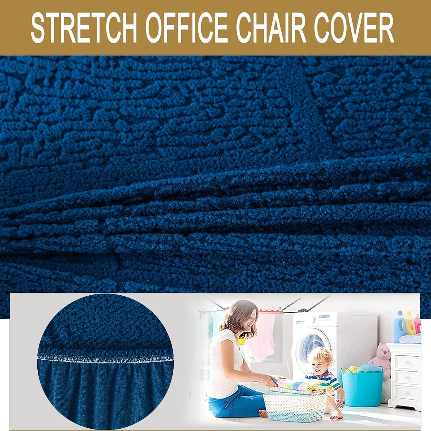 Armless Accent Chair Cover, Stretch Jacquard Chair Slipcover Soft Slipper Chair Covers Furniture Protector Covers for Living Dining Room Hotel Reception Chair