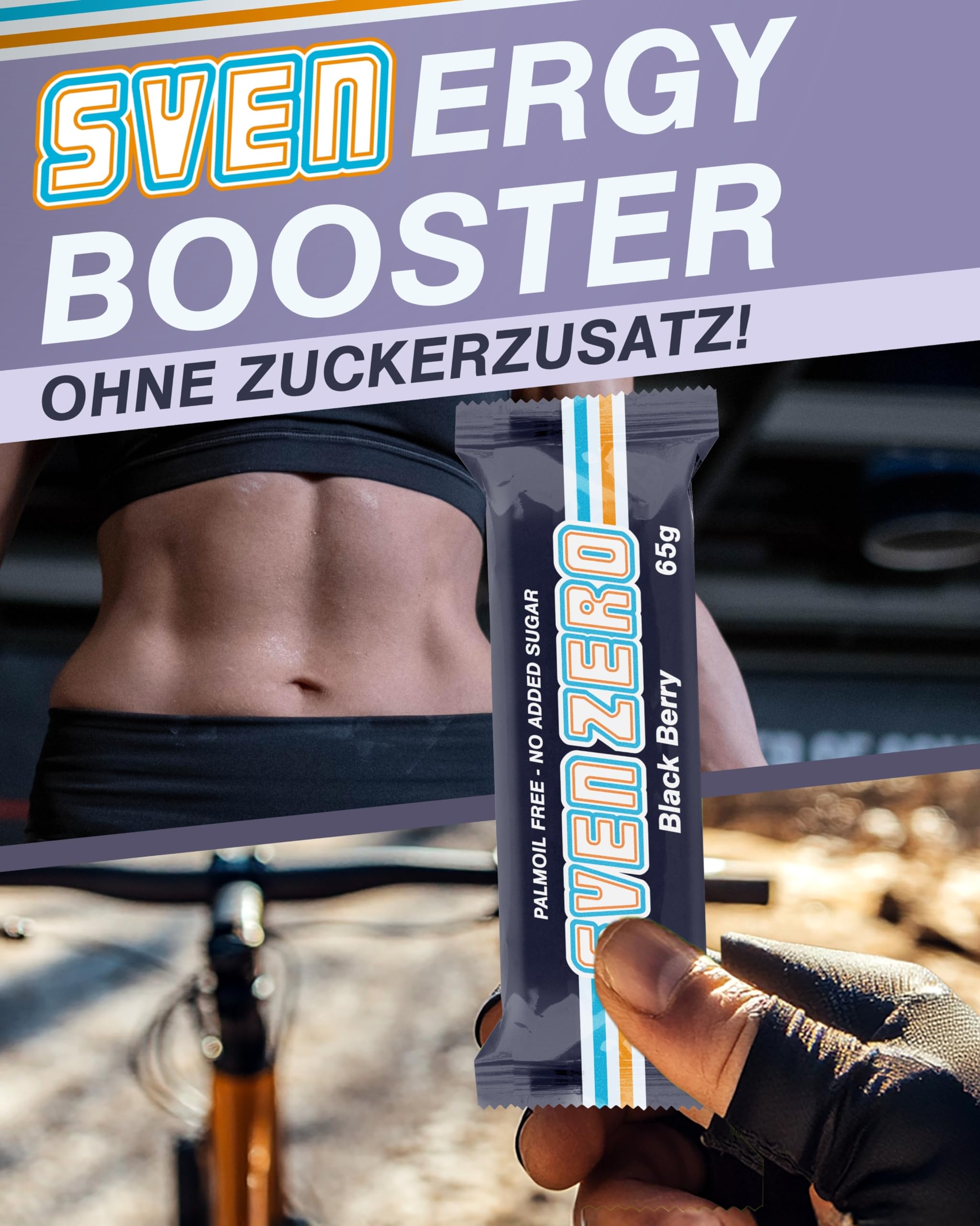 Sven Jack (Energy Cake) Haferriegel Zero Black Berry 20x 65g | Haferflocken Riegel mit Brombeere I Energieriegel ohne Zucker & Palmöl I Vegane Haferriegel I Kalorien Riegel I Müsliriegel