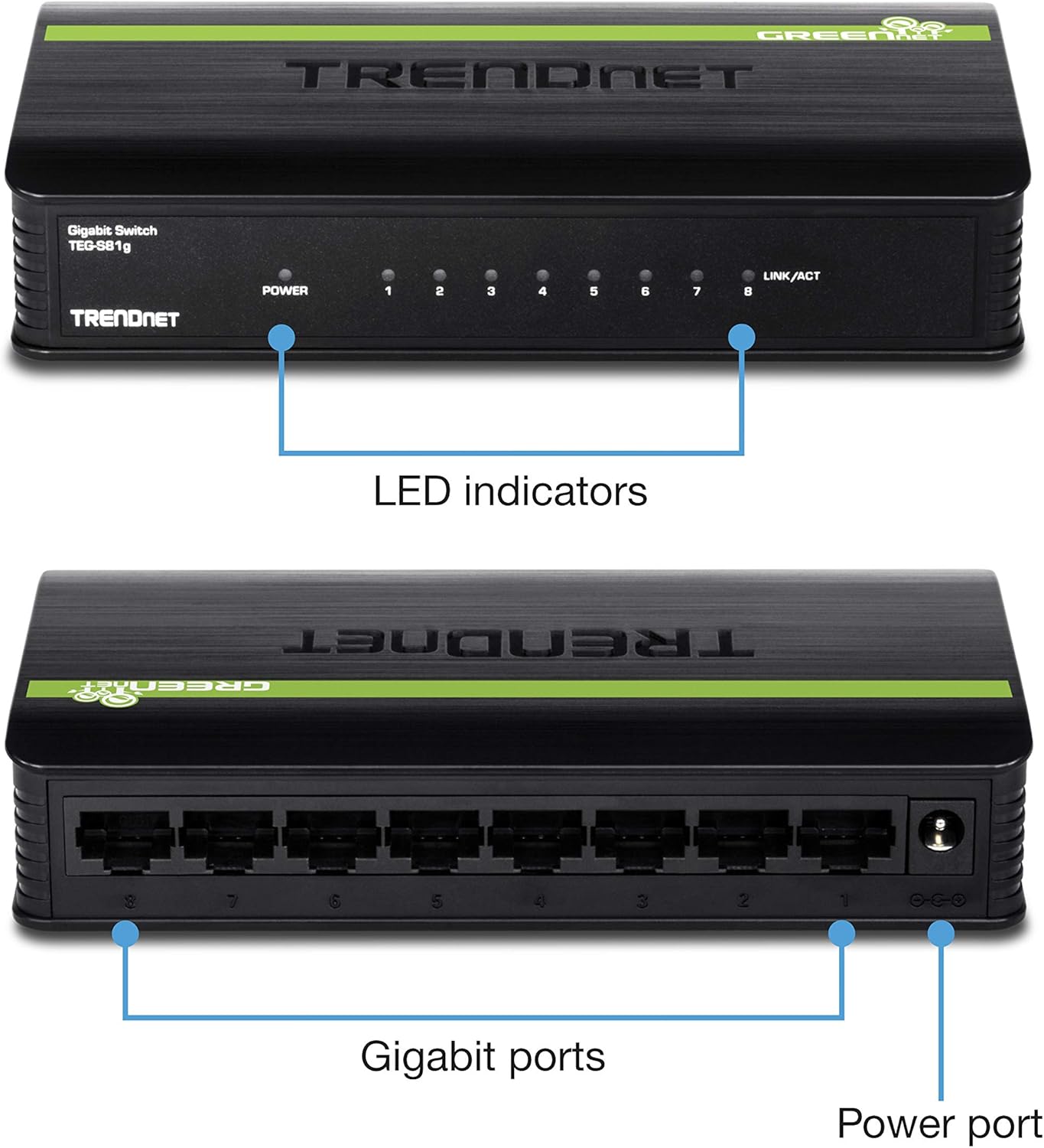 Flаѕh Dеаlѕ - 50% оƒƒ TRENDnet 8-Port Unmanaged Gigabit GREENnet Desktop Switch, 16 Gbps Switching Fabric, TEG-S81G