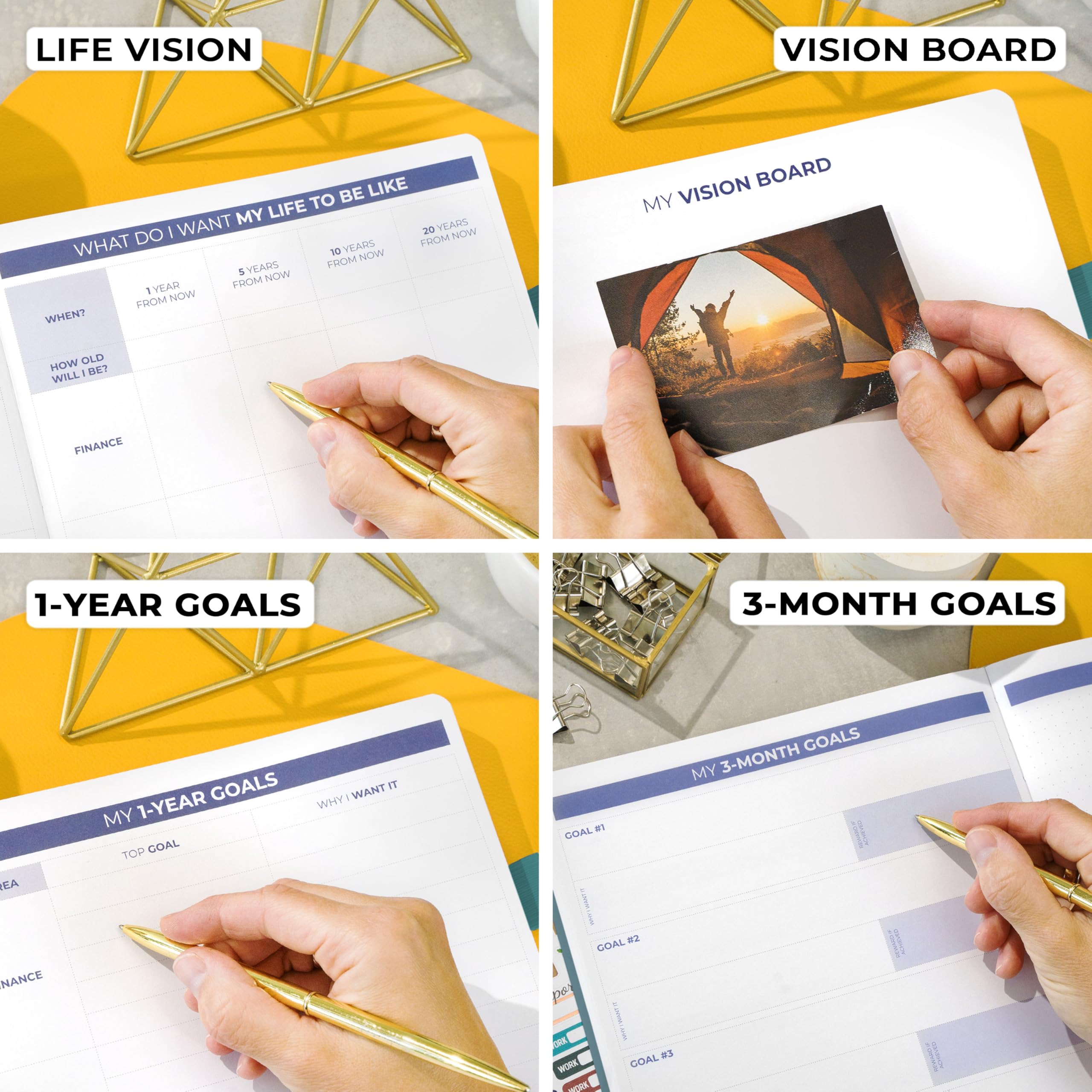 Clever Fox Planner PRO 2ª edición – Agenda semanal sin fecha para tareas y gestión del tiempo – Organizador de vida con lista de tareas, 21,5 x 28 cm (verde azulado oscuro)