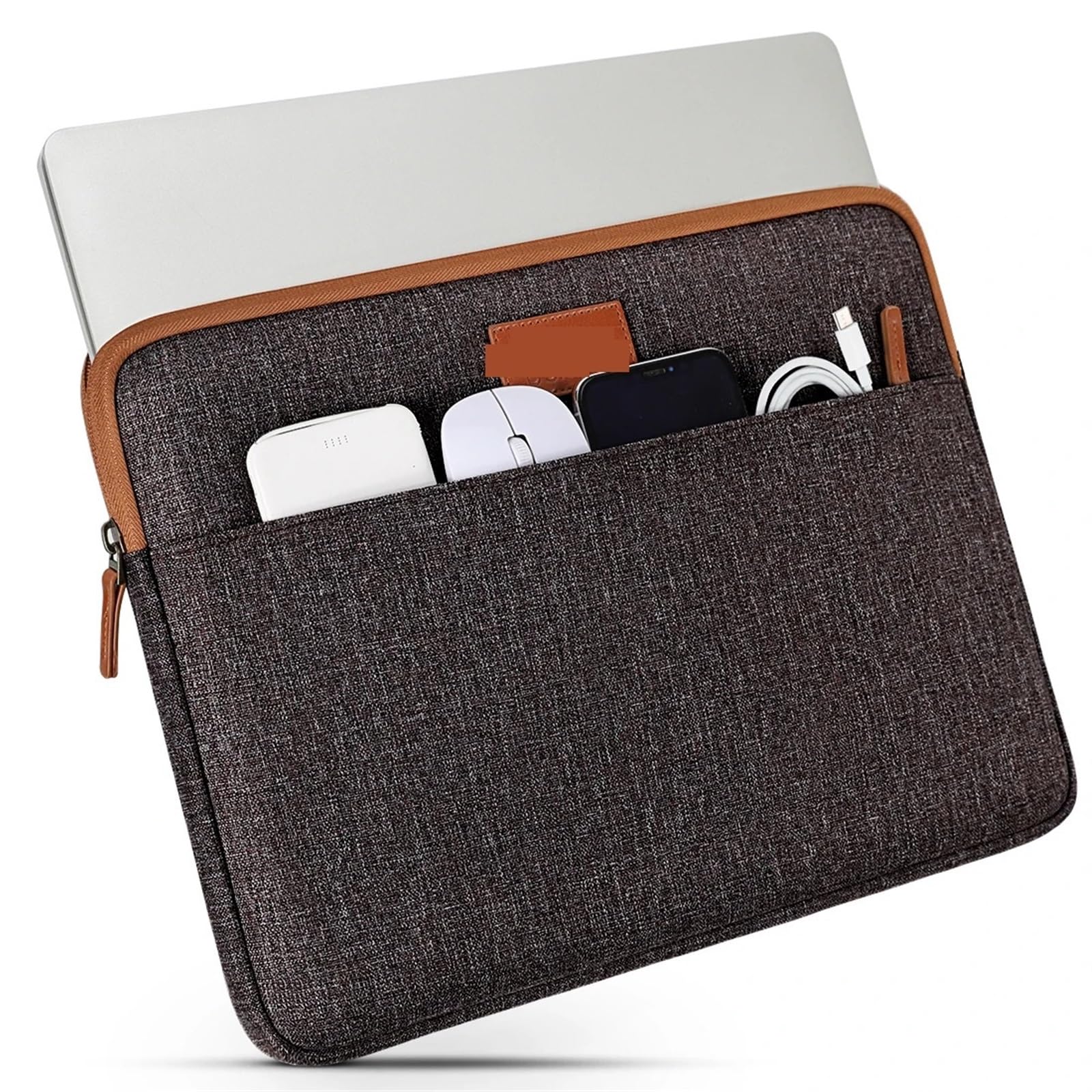 10 11 13 14 Custodia for Laptop da 15,6 Pollici Custodia in Tela Borsa for Tablet Proteggi la Custodia for Computer Custodia in Pelle Borsa Notebook(Brown,13-inch)