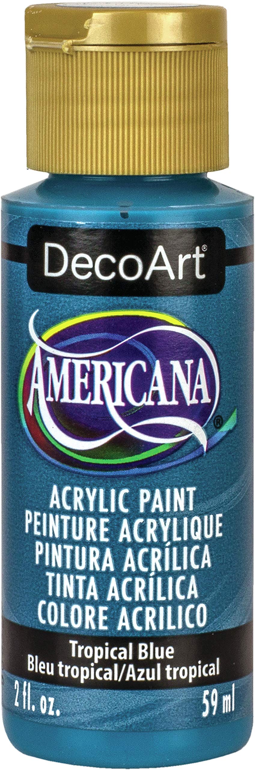 DecoArt Acrylic Paint for Arts and Crafts, Tropical Blue, One Size