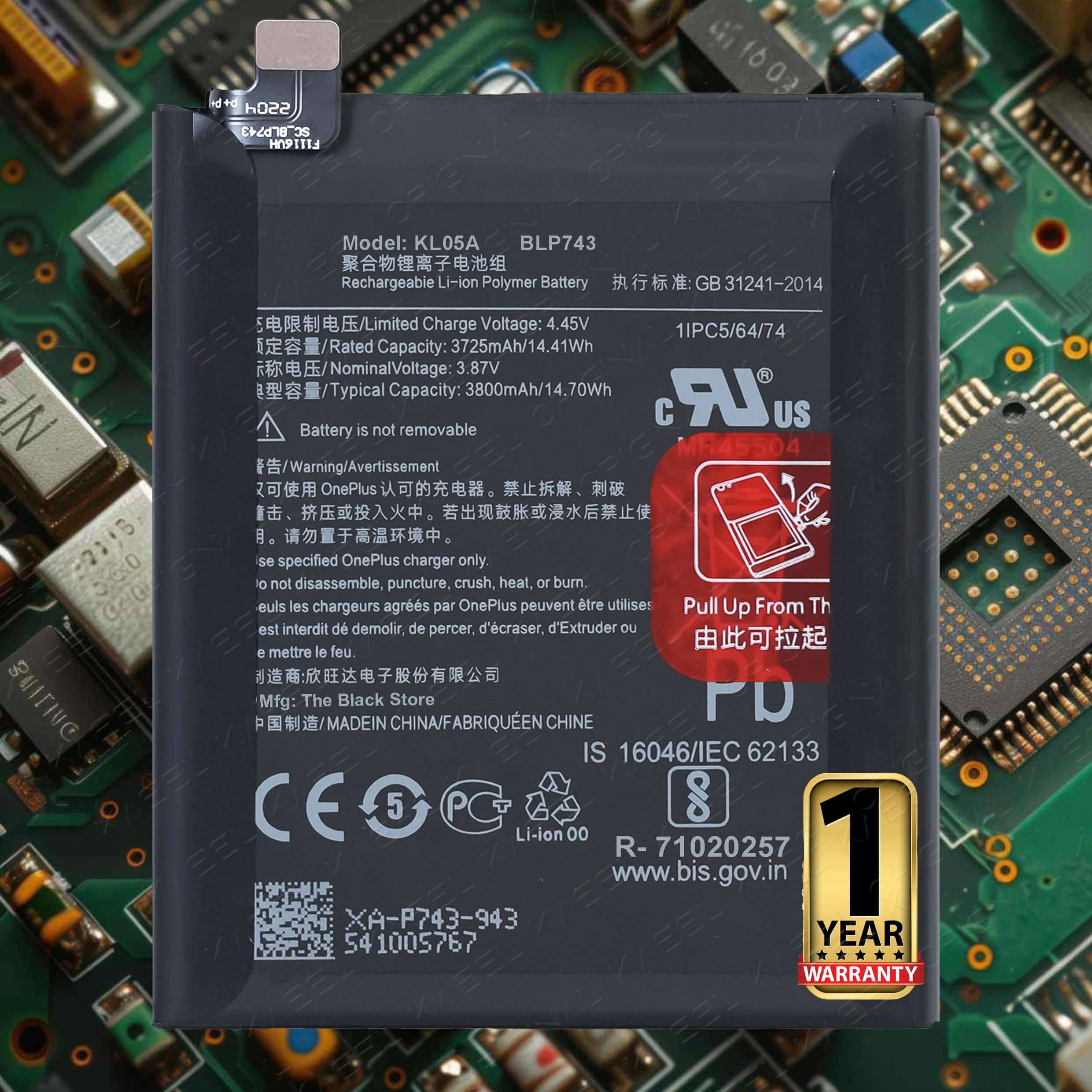 Original BLP743 Battery for OnePlus 7T HD1901 HD1903 HD1900 HD1907