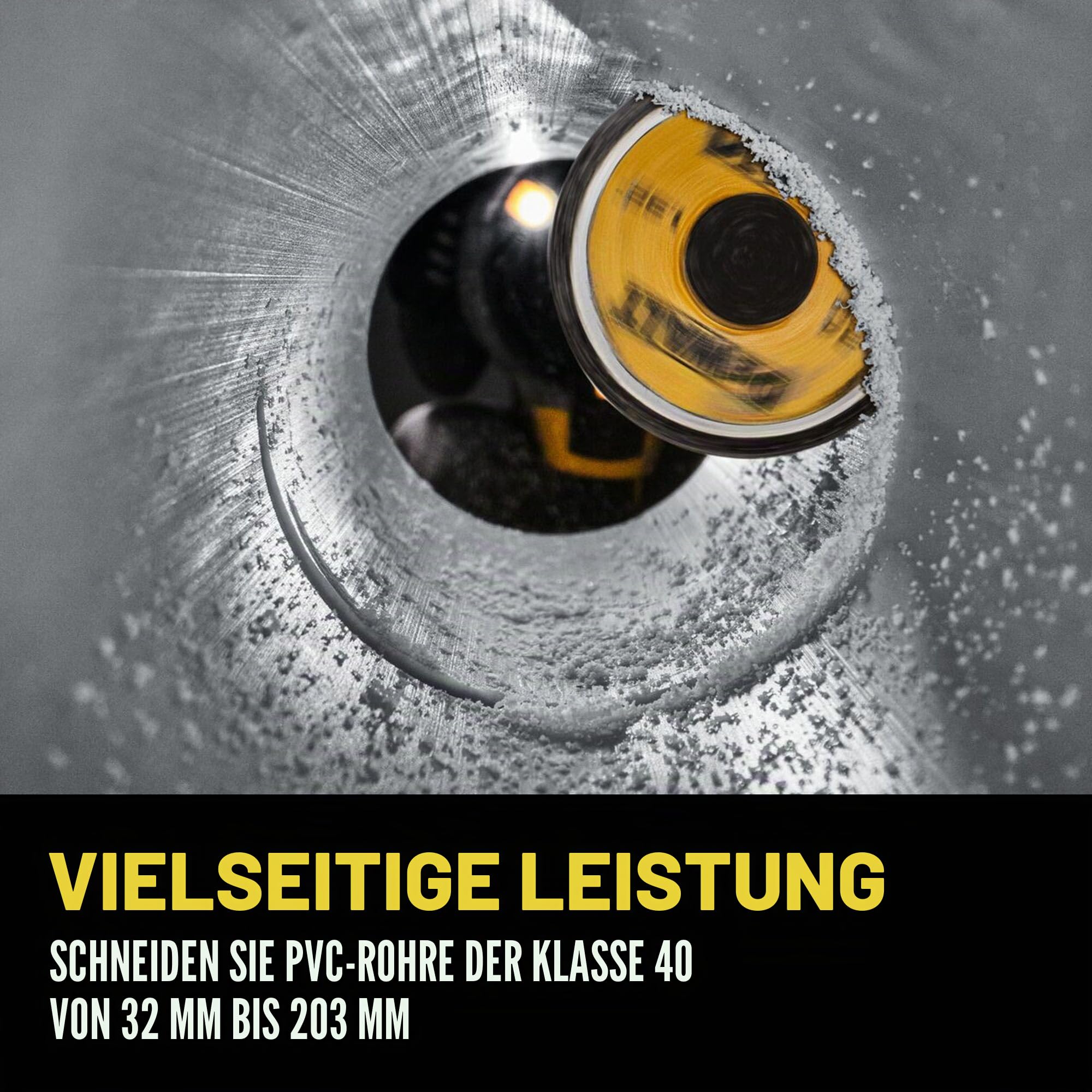 DEWALT Impact Connect Rohrschneider, PVC-Schneider mit Diamanttrennscheibe (DWAIPCIR)