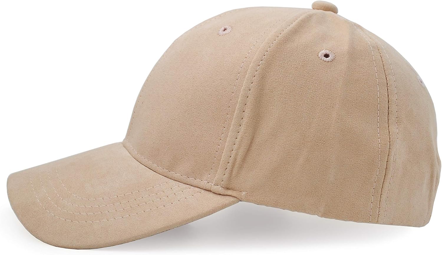 UltraKey Suede Baseball Cap, Unisex Faux Suede Leather Classic Adjustable Plain Hat Baseball Cap - Image 3