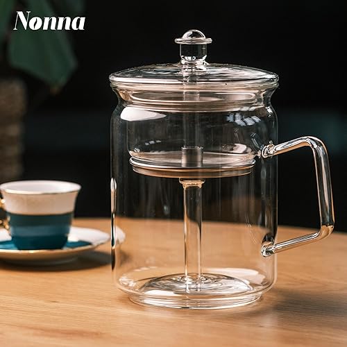 Miniatura 6 de The Nonna - Percolador de café de vidrio - The Nonna  Vidrio de borosilicato no eléctrico y acero inoxidable  Regalo de café ecológico  Sin BPA