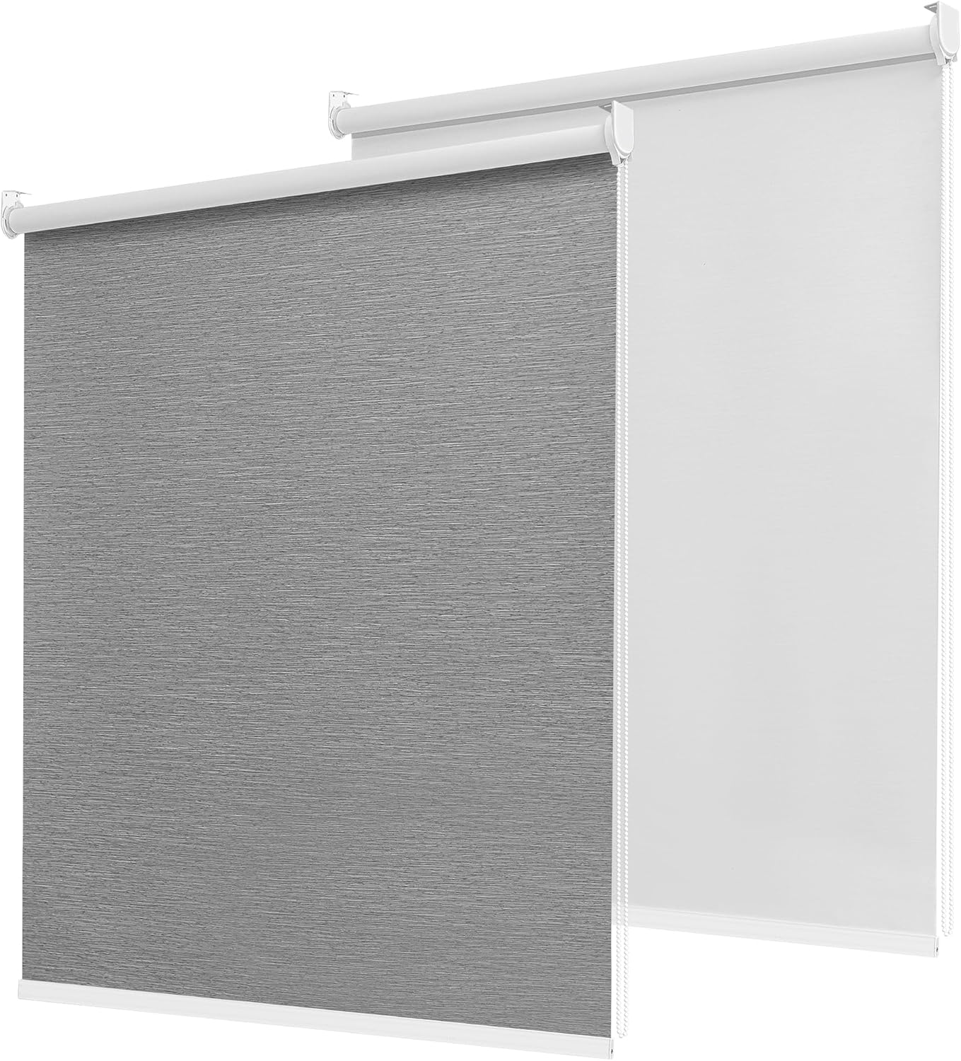 100% Blackout Roller Shades for Indoor Windows with Thermal Insulated Fabric UV Protection Privacy Window Shades for Living Room, Home and Office Grey 27" W x 72" H 27"W x 72"H Grey