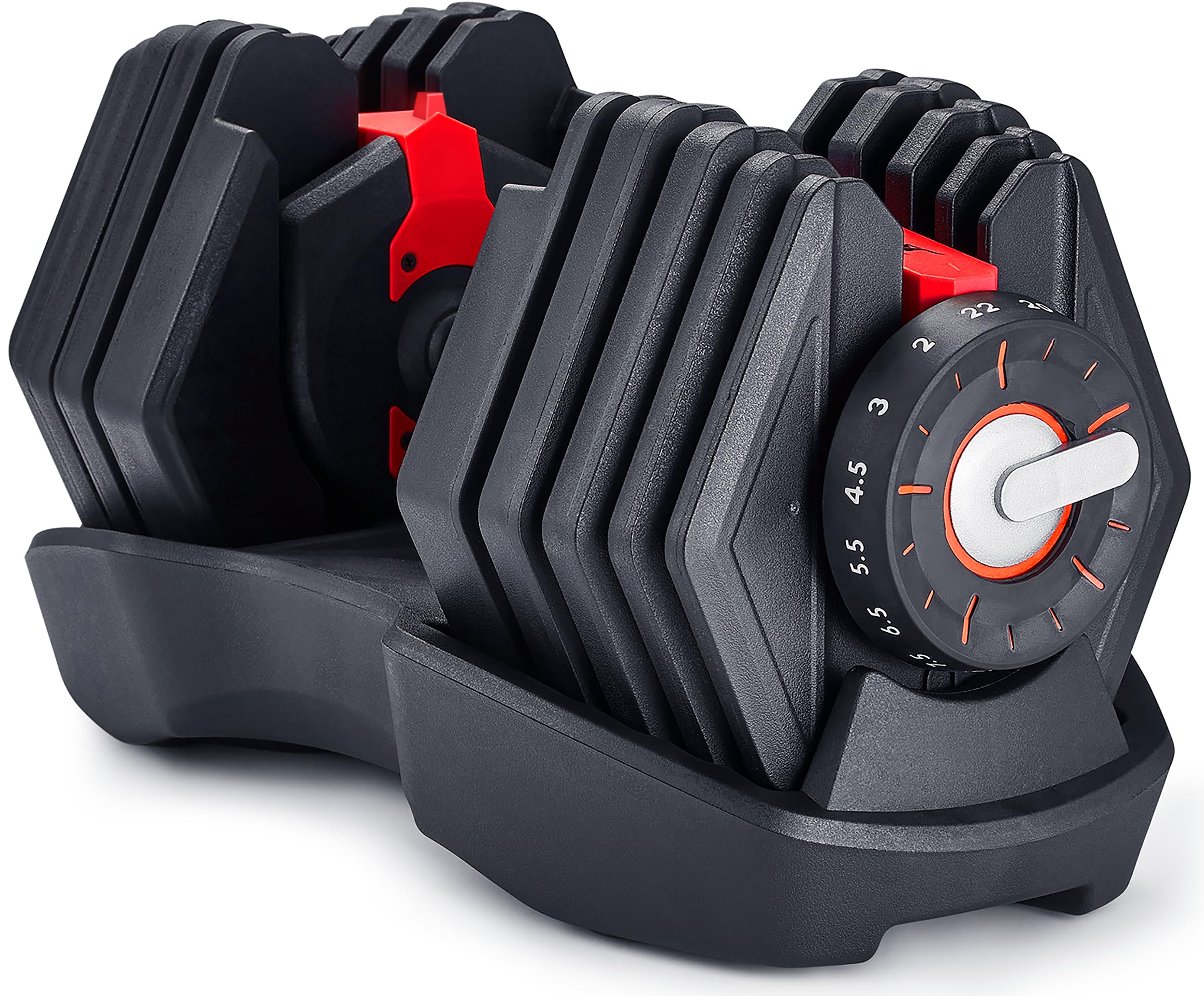 Kit Haltère Réglable 20kg - Fitness - Set D'haltères 2 En 1 - Noir